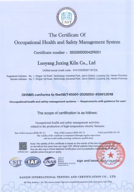 Certificación de gestión de salud y seguridad