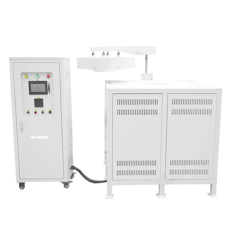 Horno de fosa de 1400 °C con armario de control – Horno vertical de tratamiento térmico de alta temperatura