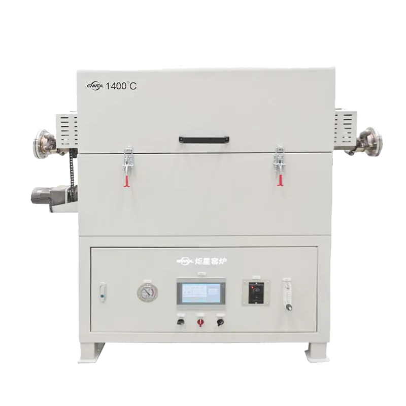 1400℃ Rotary Tilting Tube Furnace with RS485/USB Remote Control