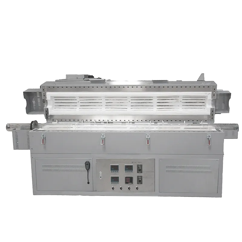 3-Zone Open-Type Rotating Tilting Tube Furnace – Precision Feed & Rotation Control