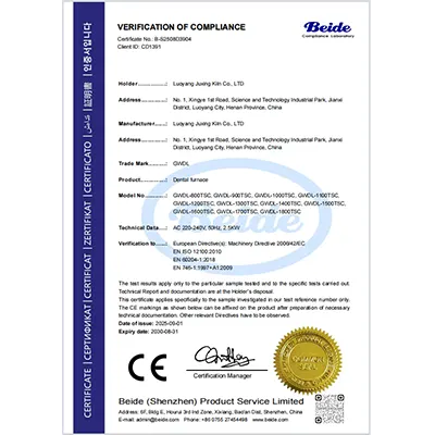 CE Certified Dental Furnace for Porcelain Sintering Applications