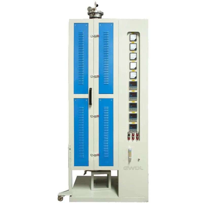 multi zone vertical furnace with gas control Expandable gas lines,Adjustable flow mixing,Pressure & leak monitoring