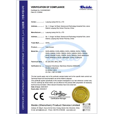 CE Certified Small Tube Furnace for Laboratory and Research Applications