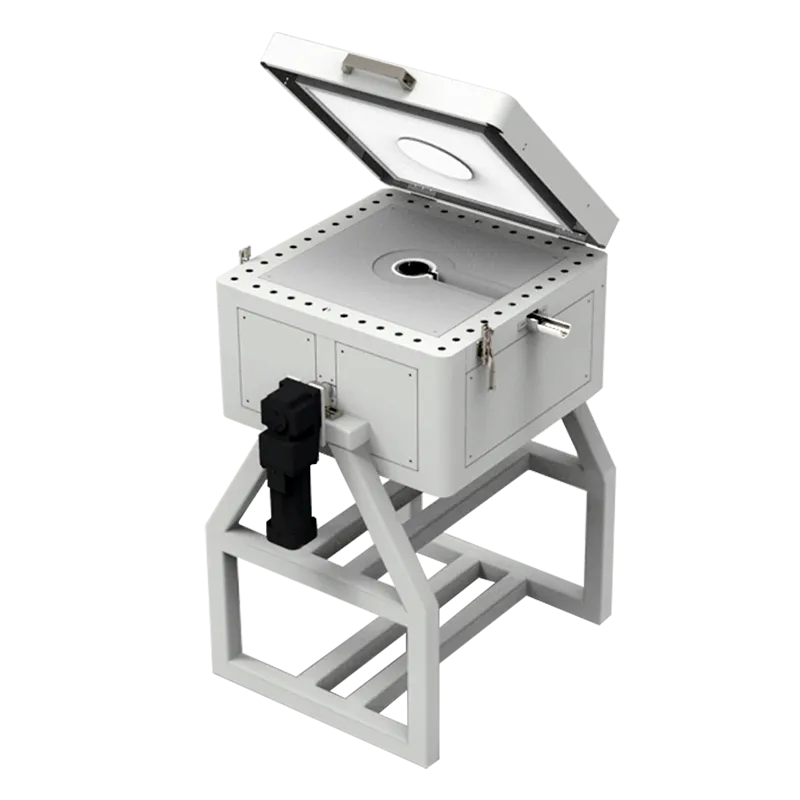 The 3L tilting frit furnace is heated by silicon carbide rods, featuring controllable tilting discharge and a temperature control accuracy of ±1℃.