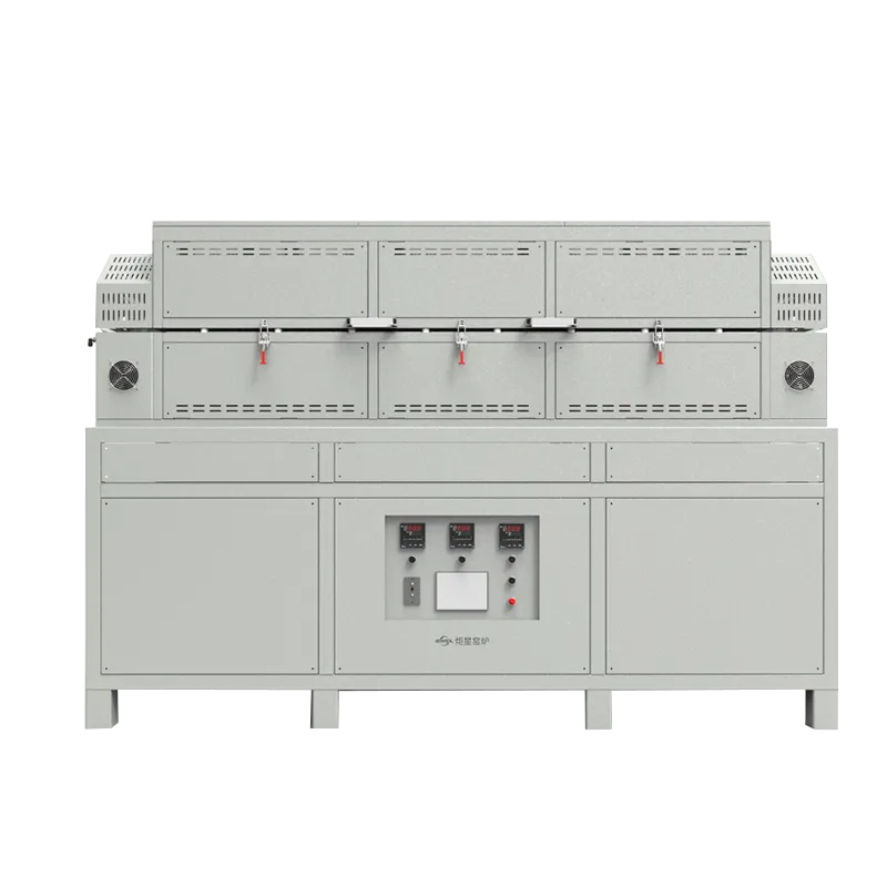 1200℃ vacuum atmosphere rotary furnace: ±1℃ temperature control accuracy, 50-segment PID control, with K-type thermocouple for real-time monitoring (0-1320℃)