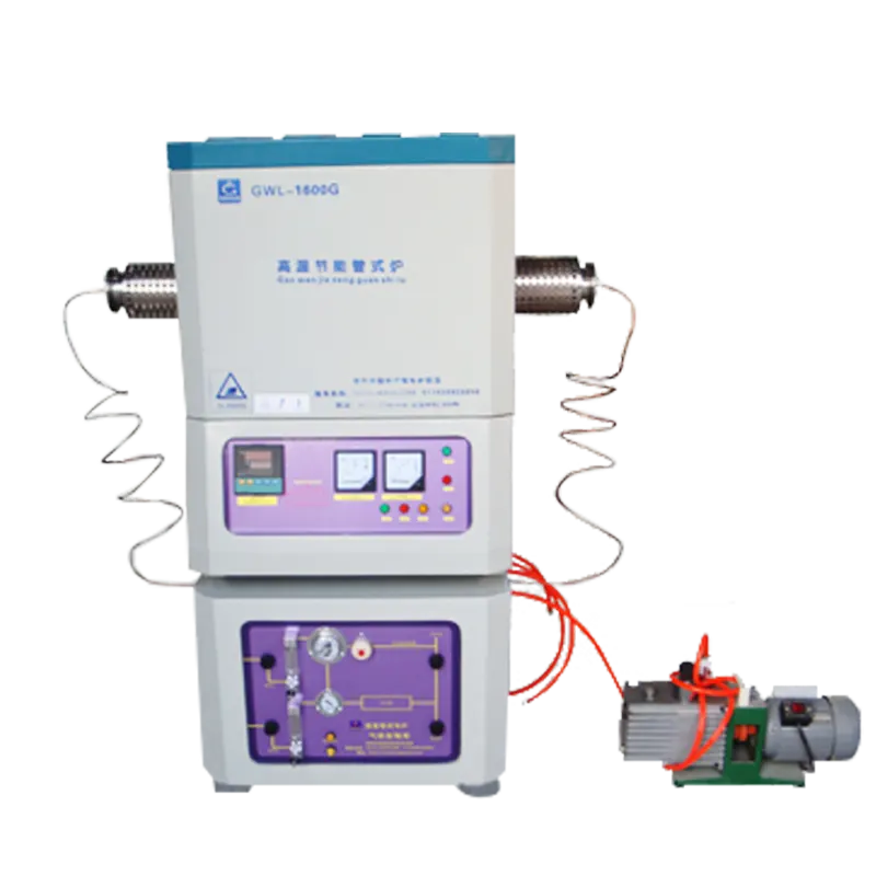 1200℃ High-Temperature Programmable Temperature Control: Multi-atmosphere Compatible Vacuum Heating Equipment with Double-Layer Air Cooling and Corundum Furnace Tube Sealing Design
